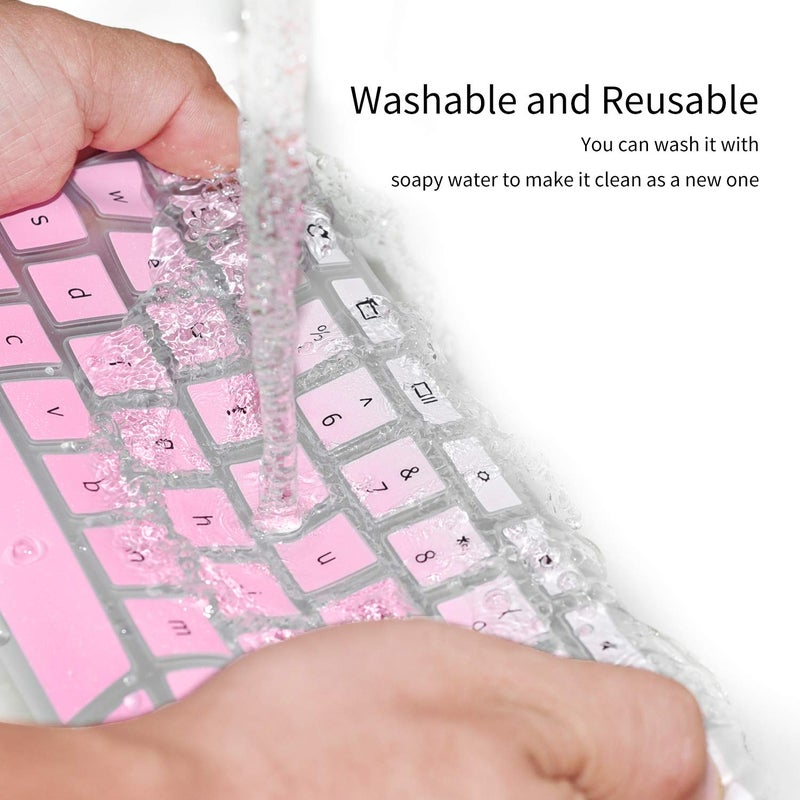 CaseBuy Keyboard Cover for Samsung Galaxy Chromebook Go 14" Laptop XE340XDA XE345XDA, Chromebook 4 11.6 XE310XBA/ Samsung Chromebook 4+ 15.6" XE350XBA / Samsung Chromebook Plus V2 12.2, Gradual Pink - Image 5